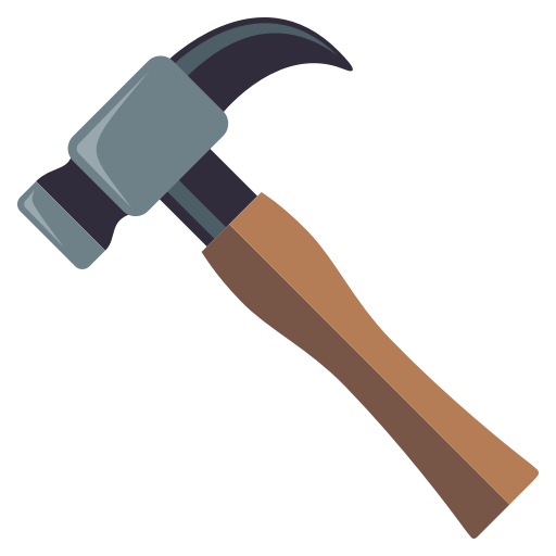 Hammer as drawn by JoyPixels in 3.1