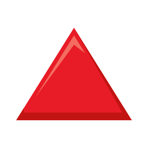 Triangolo Rosso Con Punta Verso L’alto as drawn by JoyPixels in 3.1