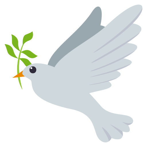 Dove as drawn by JoyPixels in 3.1