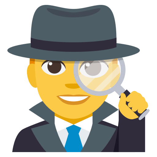 Detective as drawn by JoyPixels in 3.1