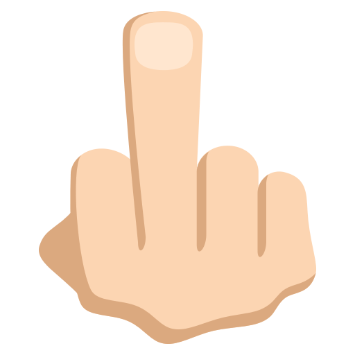 Middle Finger: Light Skin Tone, the previous design
