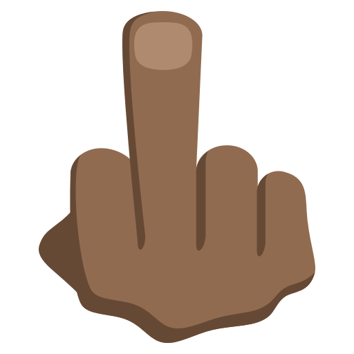 Middle Finger: Medium-Dark Skin Tone, the previous design