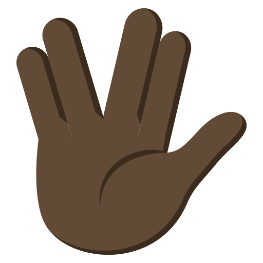 Vulcan Salute: Dark Skin Tone, the previous design