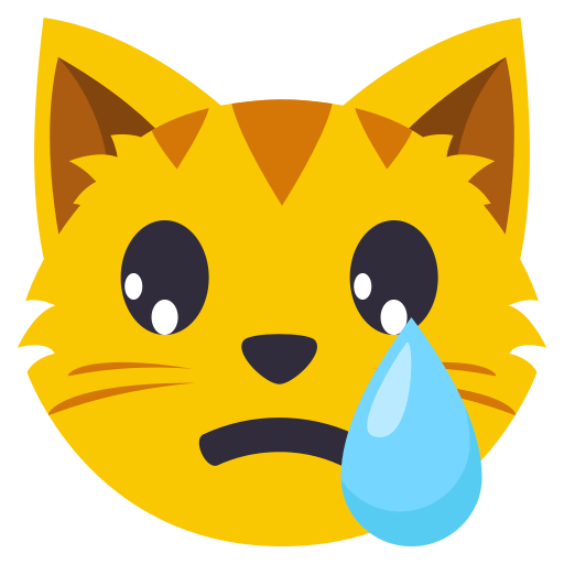 Crying Cat as drawn by JoyPixels in 3.1