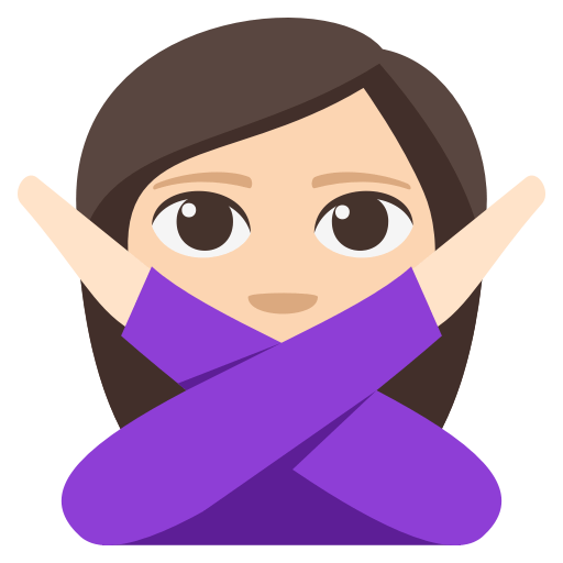 Person Gesturing NO: Light Skin Tone, the previous design