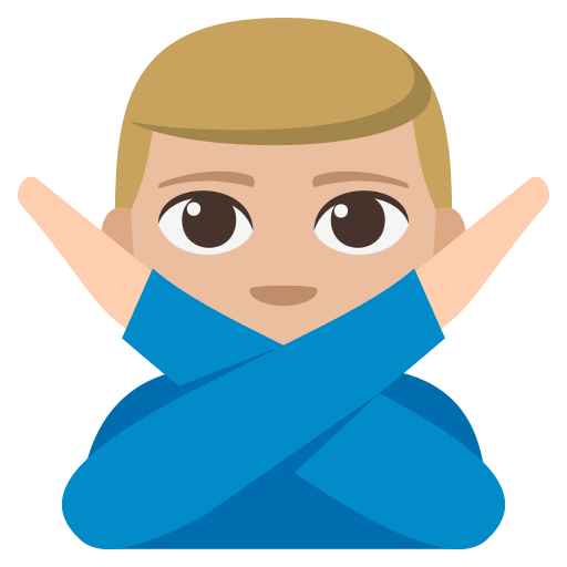 Man Gesturing NO: Medium-Light Skin Tone, the previous design
