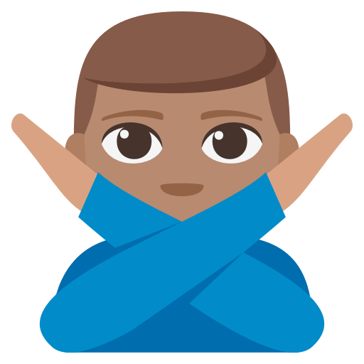 Man Gesturing NO: Medium Skin Tone, the previous design