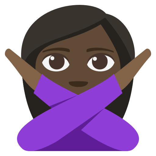 Person Gesturing NO: Dark Skin Tone, the previous design