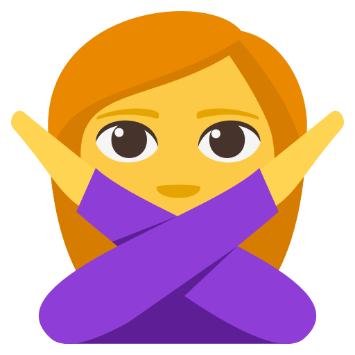 Person Gesturing NO, the previous design