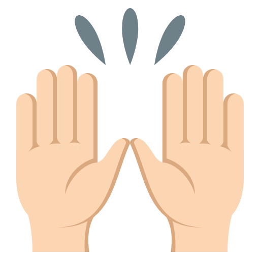 Raising Hands: Light Skin Tone, the design in this release