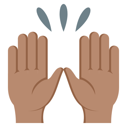 Raising Hands: Medium Skin Tone, the design in this release