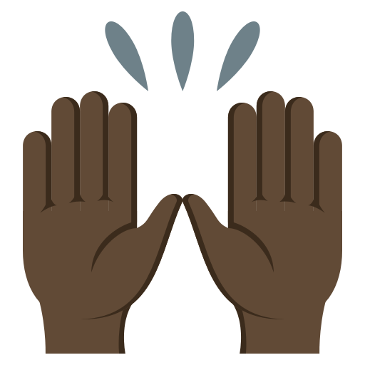 Raising Hands: Dark Skin Tone, the design in this release