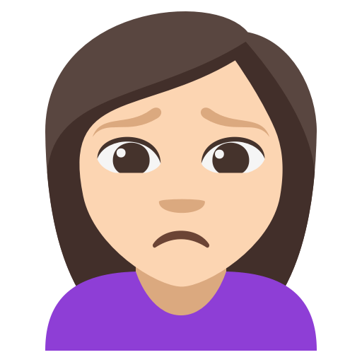 Person Frowning: Light Skin Tone, the previous design