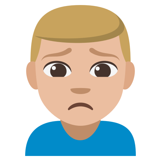 Man Frowning: Medium-Light Skin Tone, the previous design