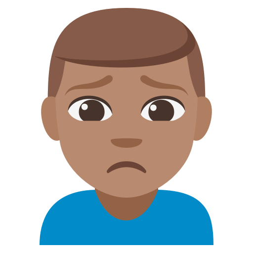 Man Frowning: Medium Skin Tone, the previous design