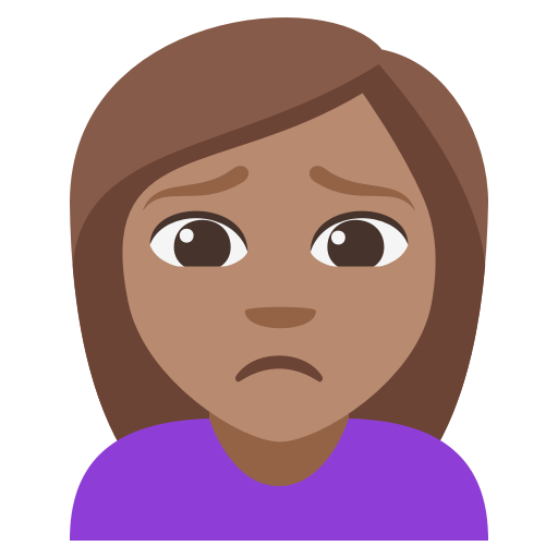 Person Frowning: Medium Skin Tone, the previous design