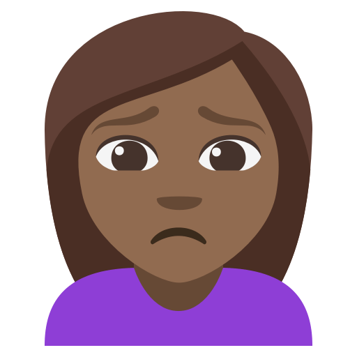 Woman Frowning: Medium-Dark Skin Tone, the previous design