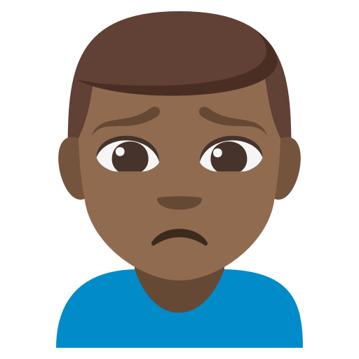 Man Frowning: Medium-Dark Skin Tone, the previous design