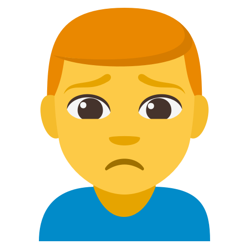 Man Frowning, the previous design