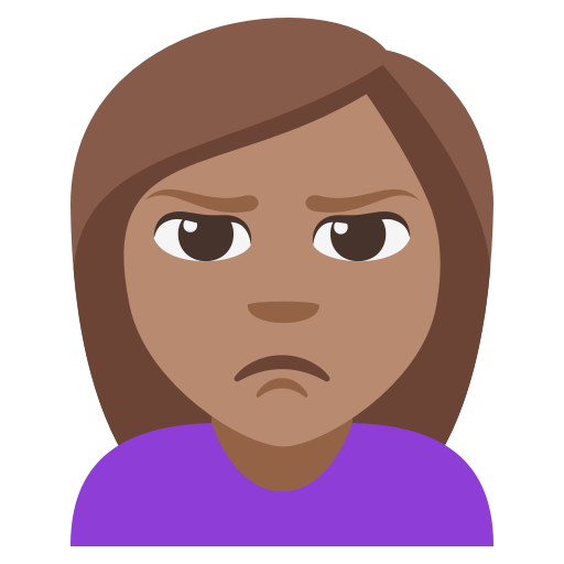 Person Pouting: Medium Skin Tone, the previous design