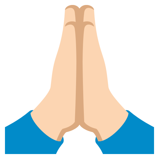 Folded Hands: Light Skin Tone, the design in this release