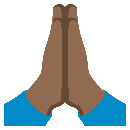 Folded Hands: Medium-Dark Skin Tone, the design in this release