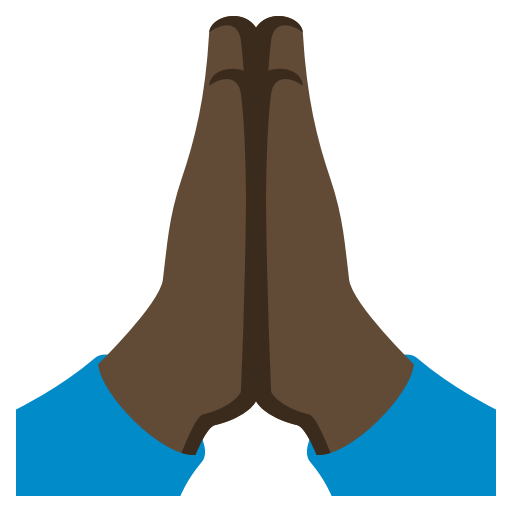 Folded Hands: Dark Skin Tone, the design in this release