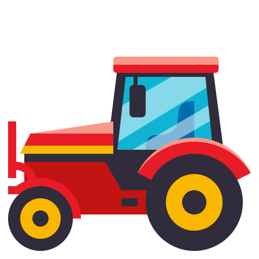 Tractor as drawn by JoyPixels in 3.1