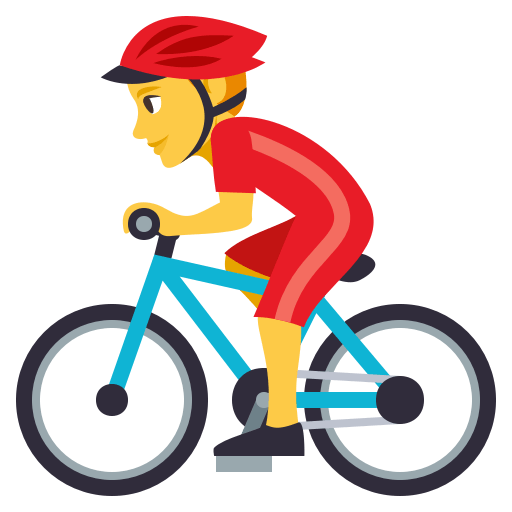 Man Biking as drawn by JoyPixels in 3.1