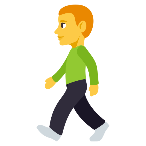 Person Walking as drawn by JoyPixels in 3.1