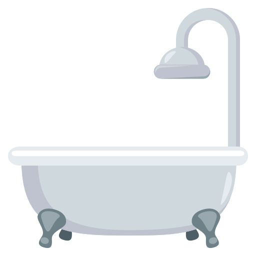 Bathtub as drawn by JoyPixels in 3.1