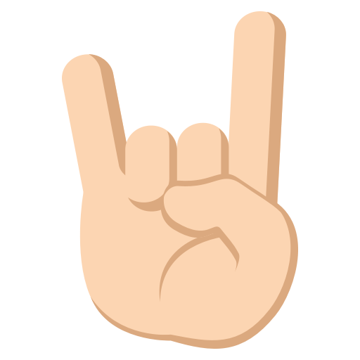 Sign of the Horns: Light Skin Tone, the previous design