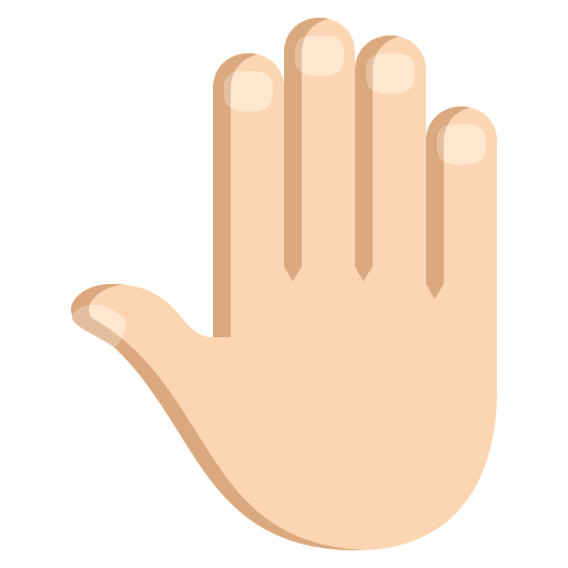 Raised Back of Hand: Light Skin Tone, the previous design