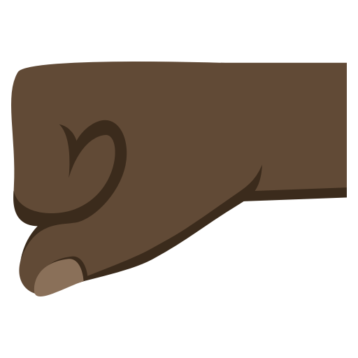 Left-Facing Fist: Dark Skin Tone, the design in this release