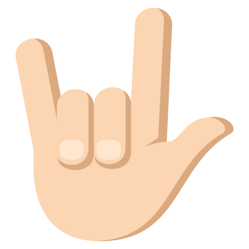 Love-You Gesture: Light Skin Tone, the previous design