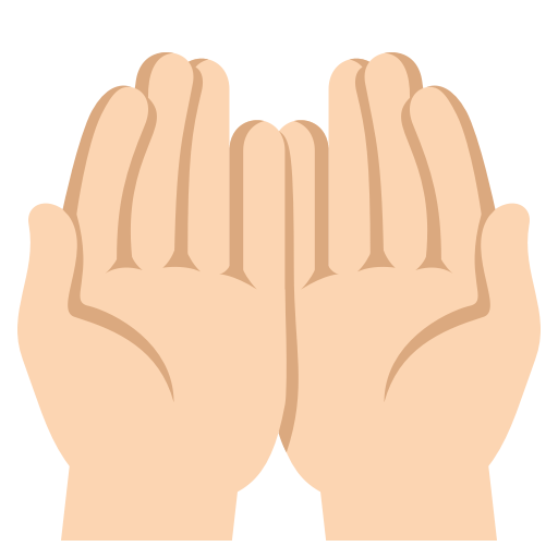 Palms up Together: Light Skin Tone, the design in this release