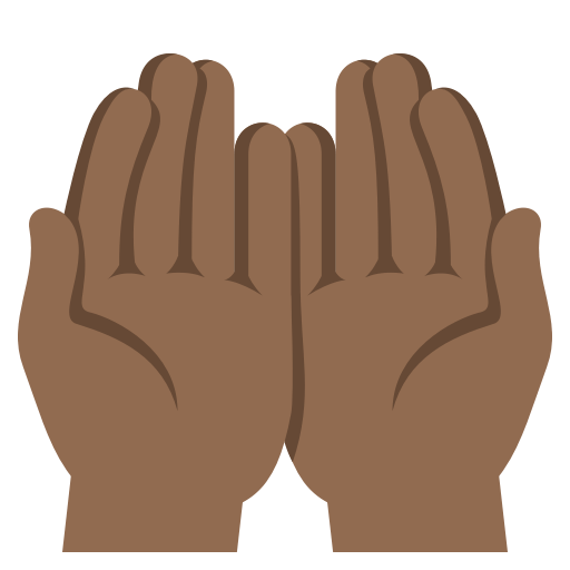 Palms up Together: Medium-Dark Skin Tone, the design in this release