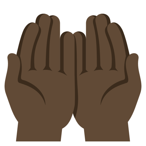 Palms up Together: Dark Skin Tone, the design in this release