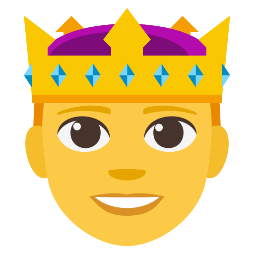 Prince as drawn by JoyPixels in 3.1
