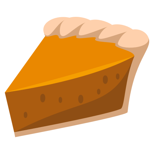 Pie as drawn by JoyPixels in 3.1