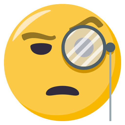 Face with Monocle, the previous design
