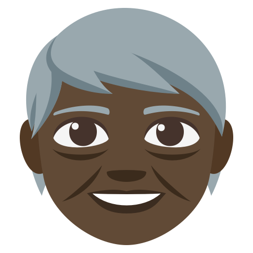 Older Person: Dark Skin Tone, the previous design