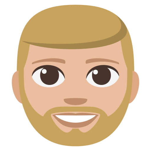 Person: Medium-Light Skin Tone, Beard, the previous design