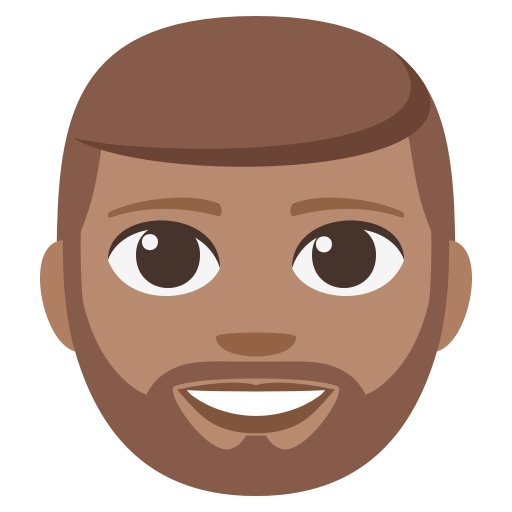 Person: Medium Skin Tone, Beard, the previous design