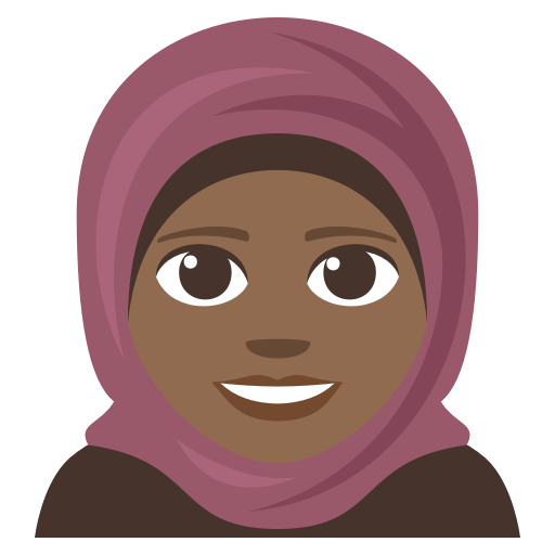 Woman with Headscarf: Medium-Dark Skin Tone, the design in this release