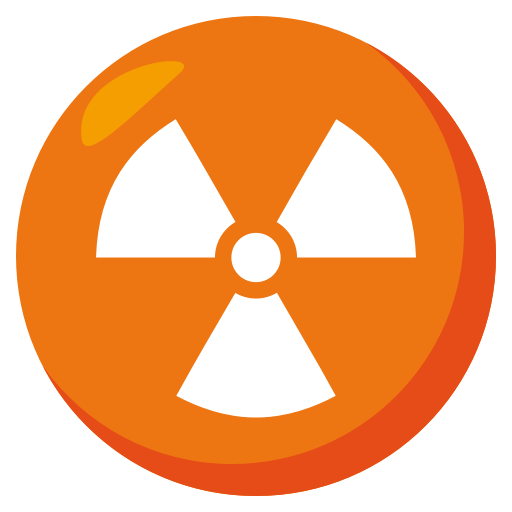 Radioactive as drawn by JoyPixels in 3.1