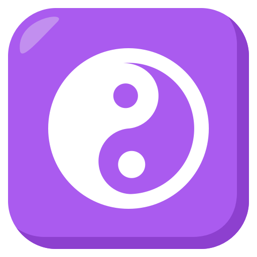Yin Yang as drawn by JoyPixels in 3.1