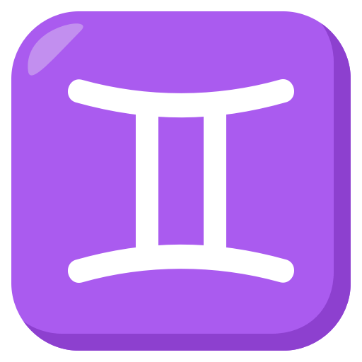 Gemini as drawn by JoyPixels in 3.1