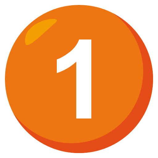 Digit One as drawn by JoyPixels in 3.1
