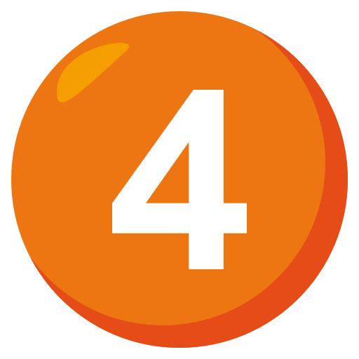 Digit Four as drawn by JoyPixels in 3.1